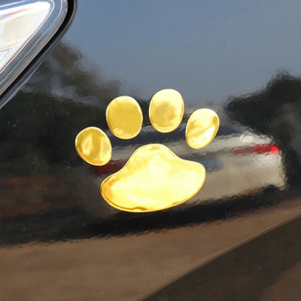 2PCS Auto Accessories Car Sticker Cool Design Paw 3D Animal Dog Cat Footprint Decal Car PVC sticker car decal