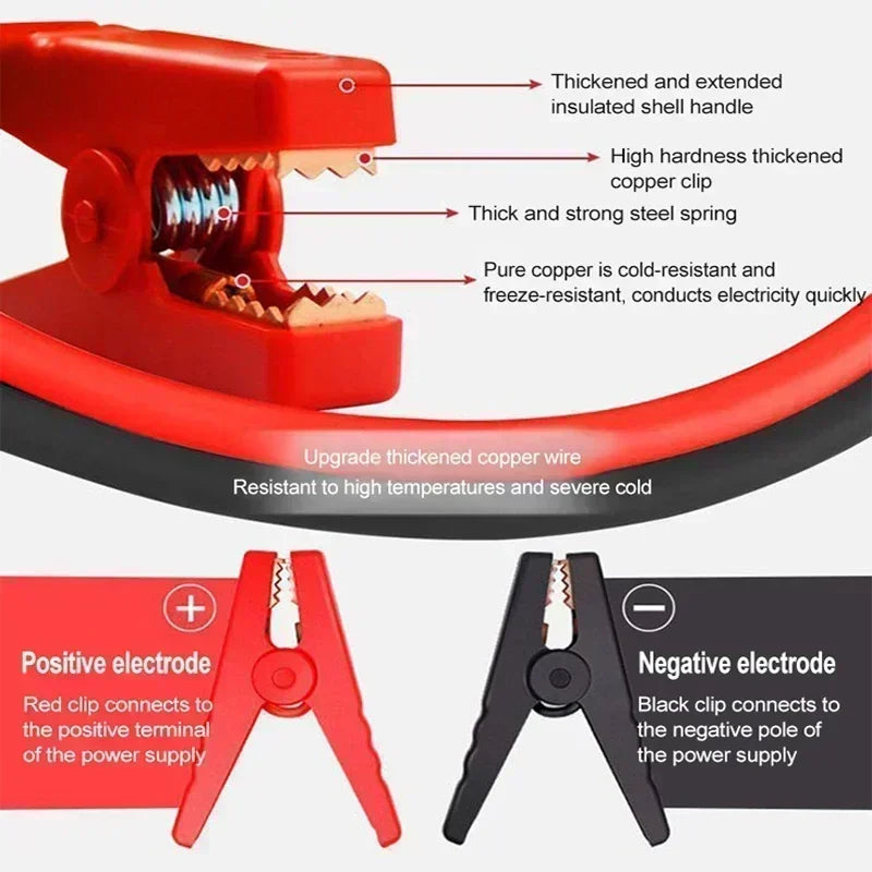EAFC Car Jump Starter Power Supply 2000A Car Starter 28000mAh Power Bank 12V Booster Charger Starter with LED Lighting Starting
