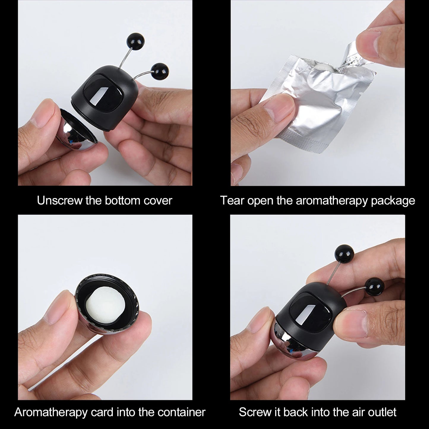 Car Air Fresheners Vent Clip Universal Mini Robot Style Fragrance Diffuser With 3 Fragrance Auto Interior Accessories