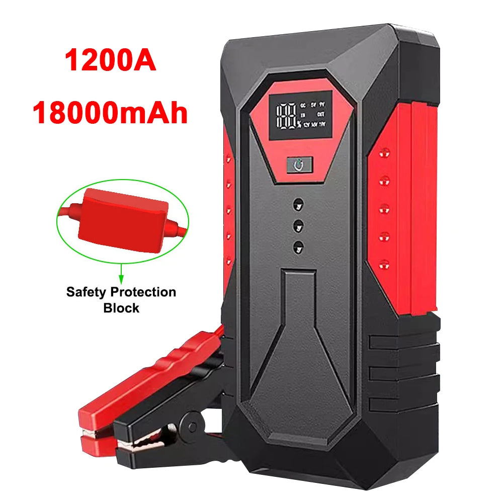 1200A Car Jump Starter Power Bank 12V Portable Car Battery Booster Starting Device Petrol Diesel Car Starter Buster