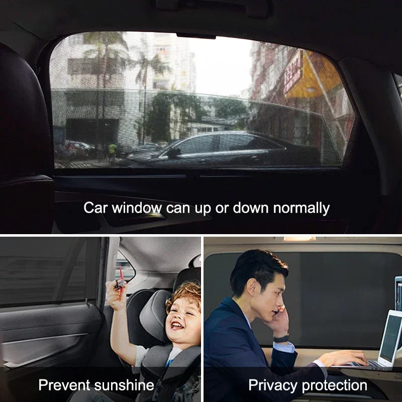 NEW 2pcs Car Sun Shade Styling Accessories Auto UV Protect Curtain Side Window Sunshade Mesh Sun Visor Protection Window Films