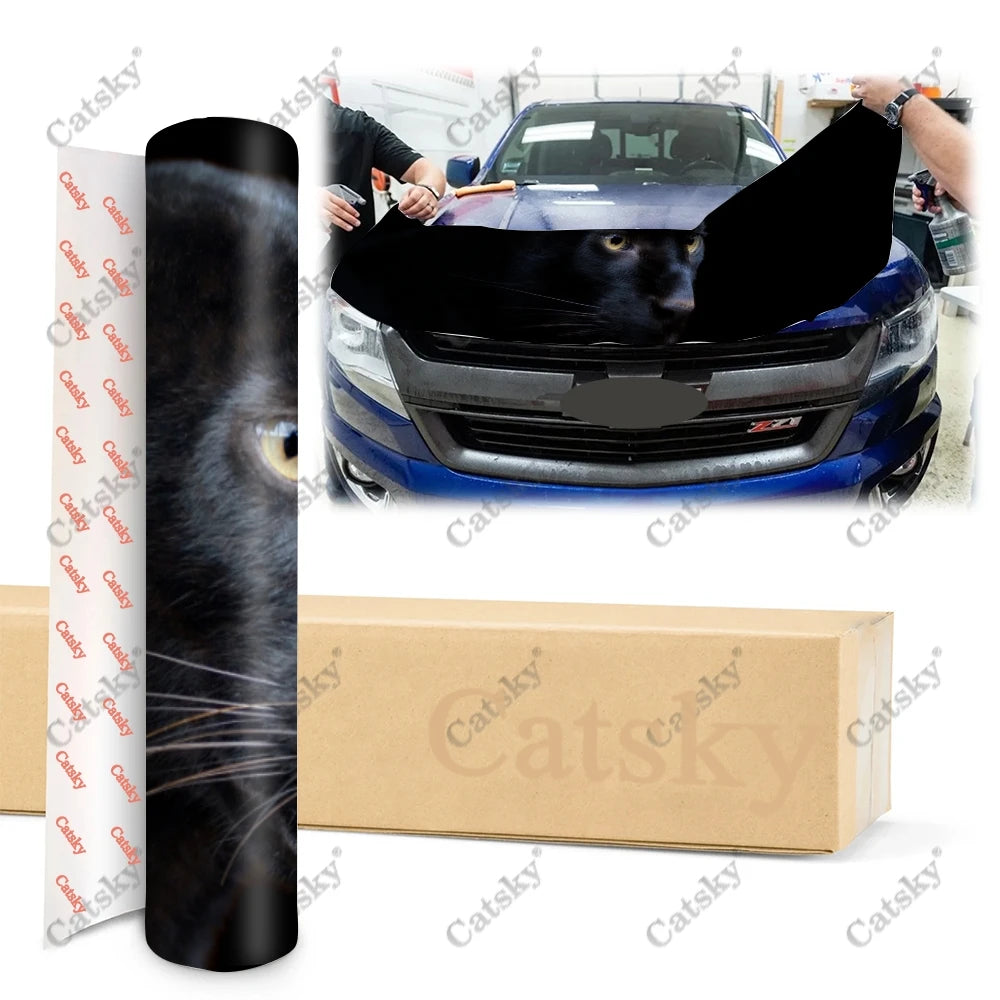 Animal - Black Panther Car Hood Vinyl Stickers Wrap Vinyl Film Engine Cover Decals Sticker Universal Car Hood Protective Film