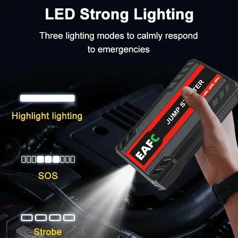 2000A Portable MultiFunction Emergency Booster Car Emergency Mobile Power Battery Charger 12V Car Jump Starter Gasoline Diesel