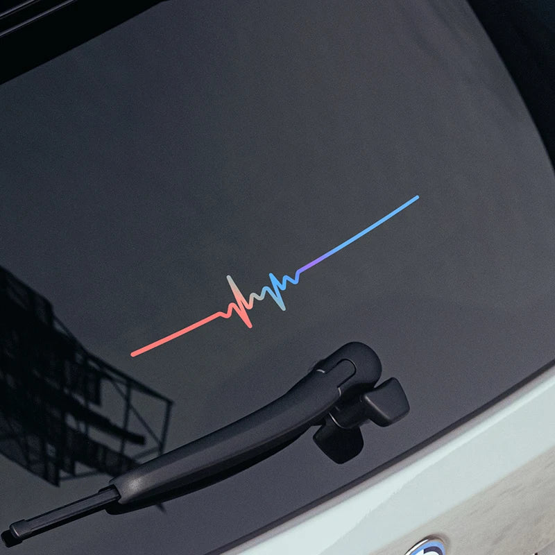 1 Piece ECG Strip Car Stickers Vinyl Water proof Decals Cool Laser Reflective Auto Sticker Decor Accessories