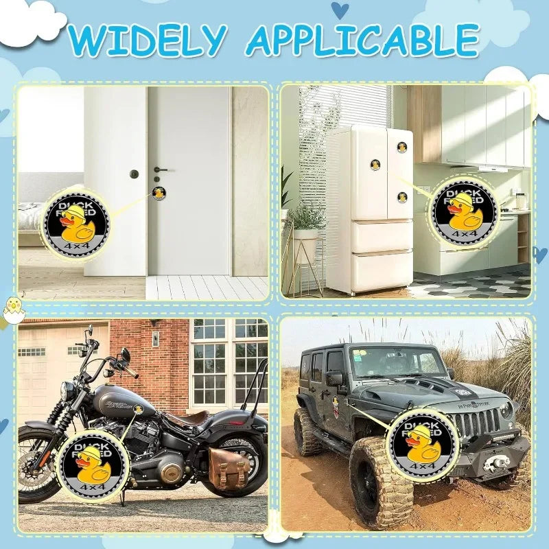 Duck Rated Car Emblem for Jeep - Metal Cool Duck Duck Stickers Automotive Car Badge Decals Compatible