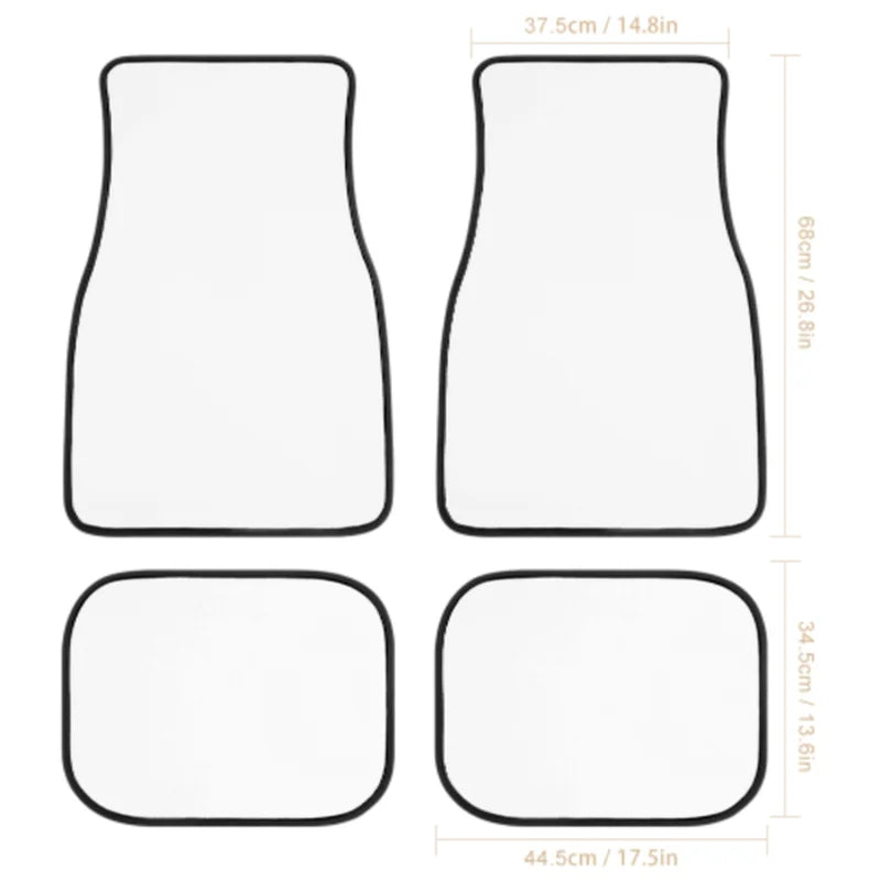 Chucky Horror Movie Character Car Foot Mat 4PCs Rubber Non-Slip Waterproof Material All-Weather Protection Accessories