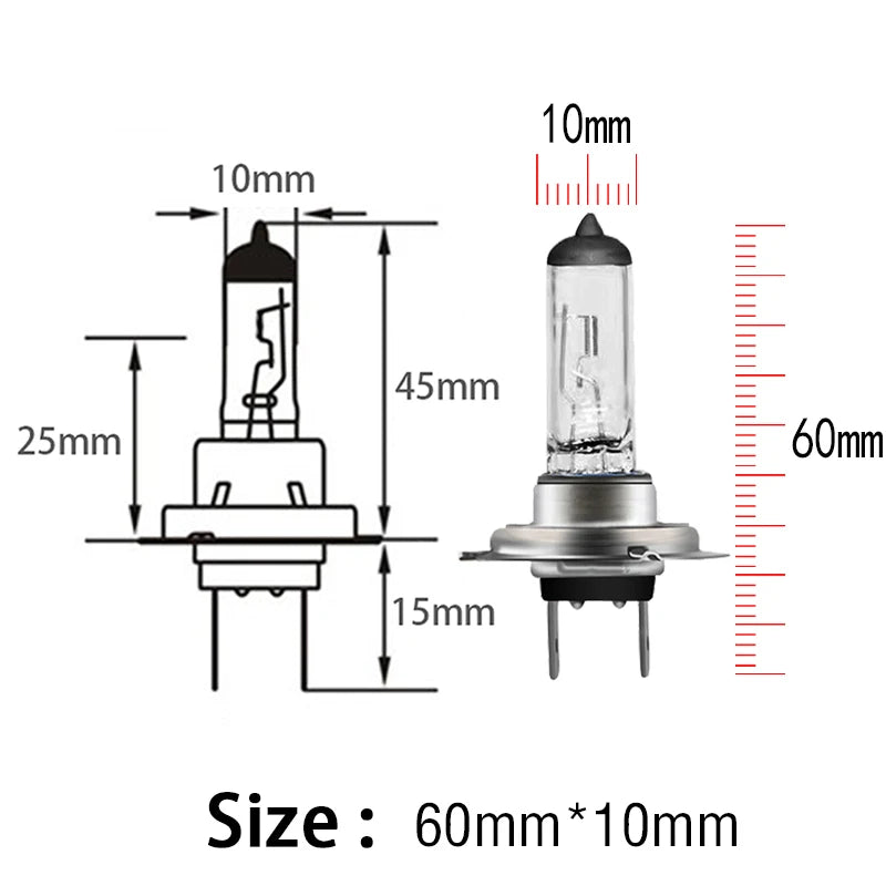 10Pcs H7 12V 55W Halogen Car Front Headlight Lights Signal Bulb Fog Light Warm White Daytime Lamps Mitsubisi Launcher High Power