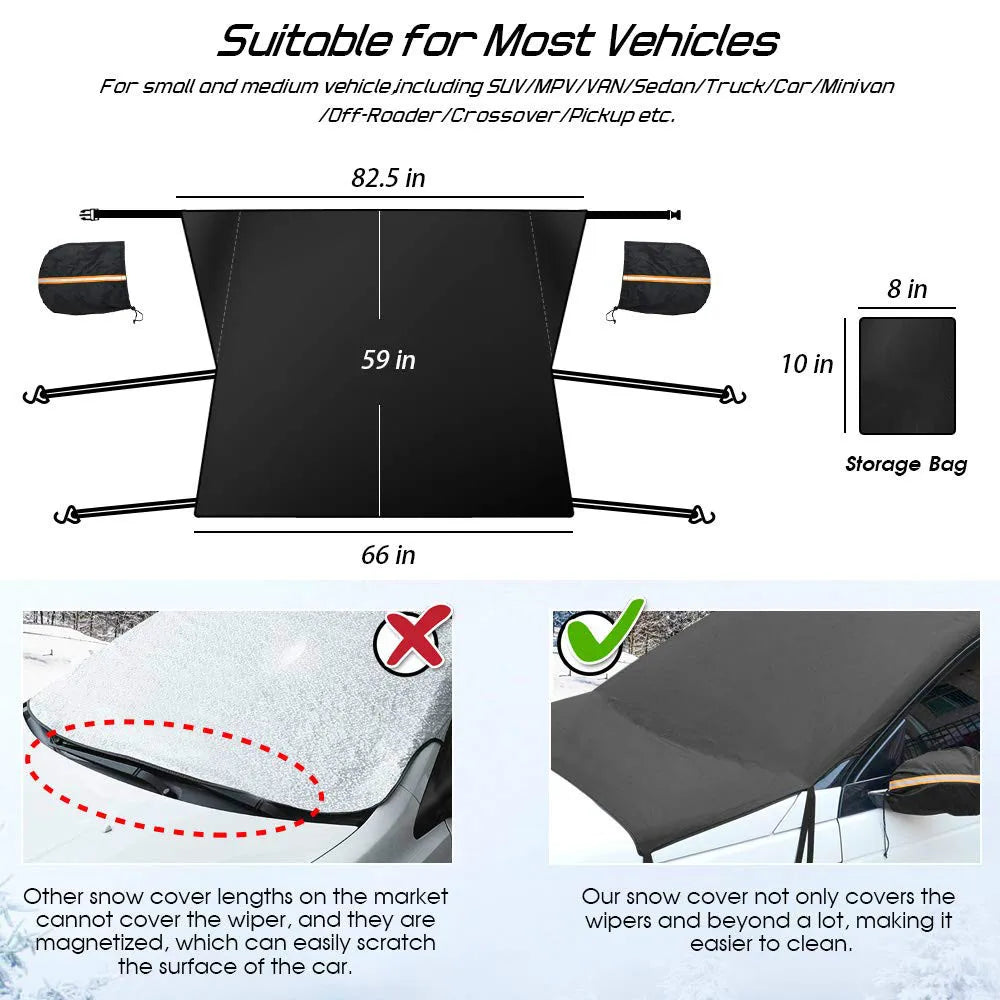 Car Cover Sunshield Dust Waterproof Protection Outdoor Exterior ProtectorUniversal Car Front Windshield Cover Sun Shade Snow