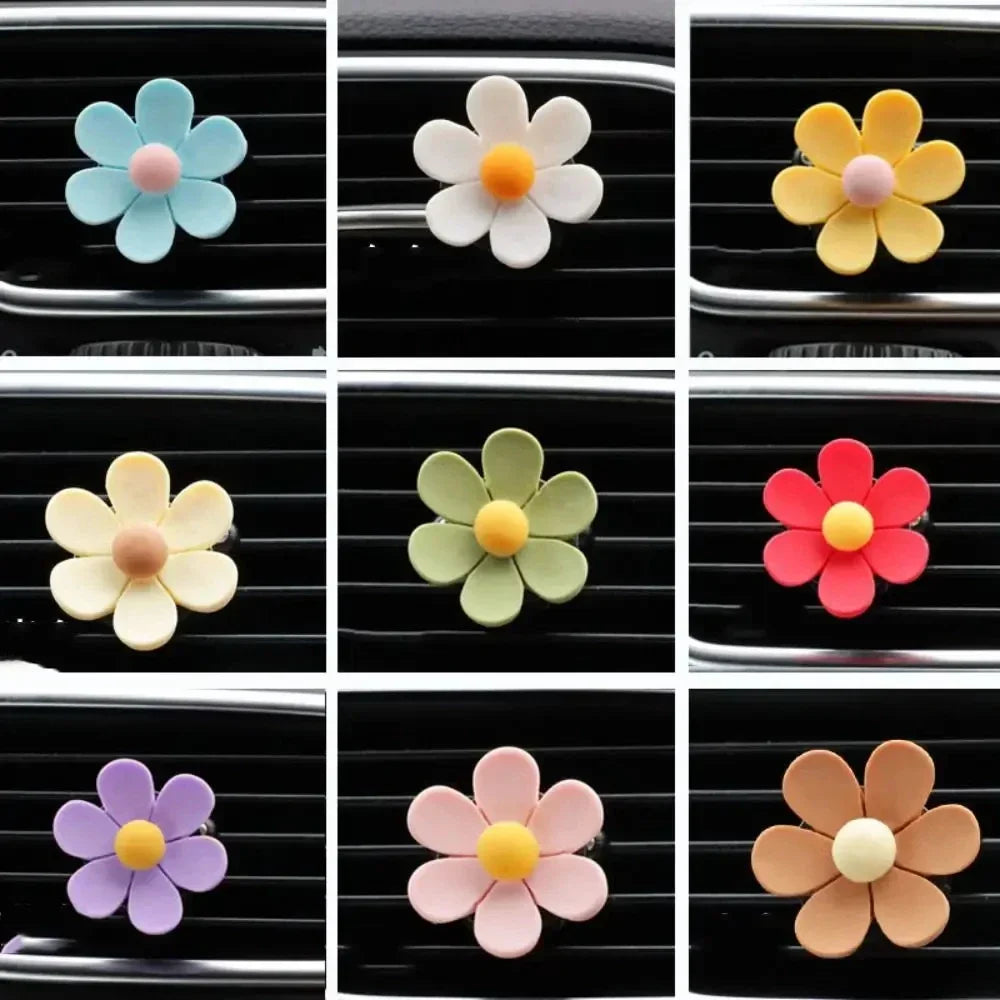 3Pcs/Set Car Outlet Vent Perfume Clips Candy-colored Flower Car Air Freshener Air Conditioning Outlet Incense Car Accessories