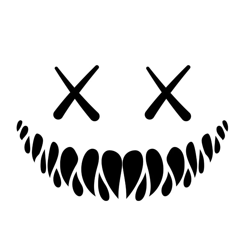 Car Sticker Demon Smiling Face Car Stickers Rear Windshield Funny Auto Body Styling Decoration Window Sticker Vinyl Waterproof