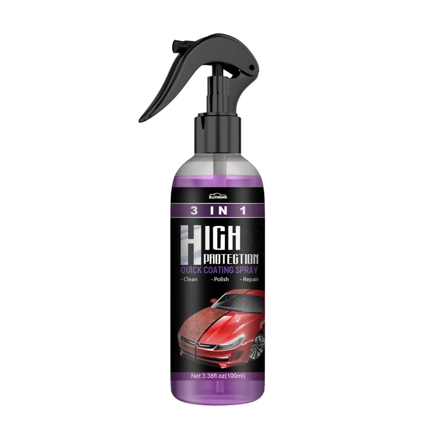 3 In 1 Quick Coating Spray High Protection Car Coating Ceramic Spray Wash Car Car Waterless Spray Coating Quick Coating L9H5
