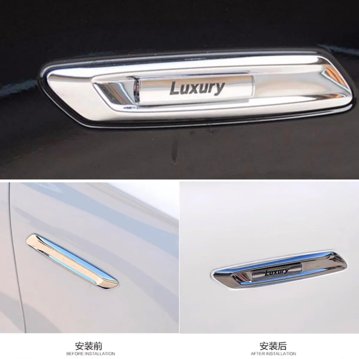 Car Fender Wing Sides Luxury Emblem Metal Sticker For BMW All Series E60 F10 F30 F20 E90 E46 E91 Front Fender Logo Badge Decals