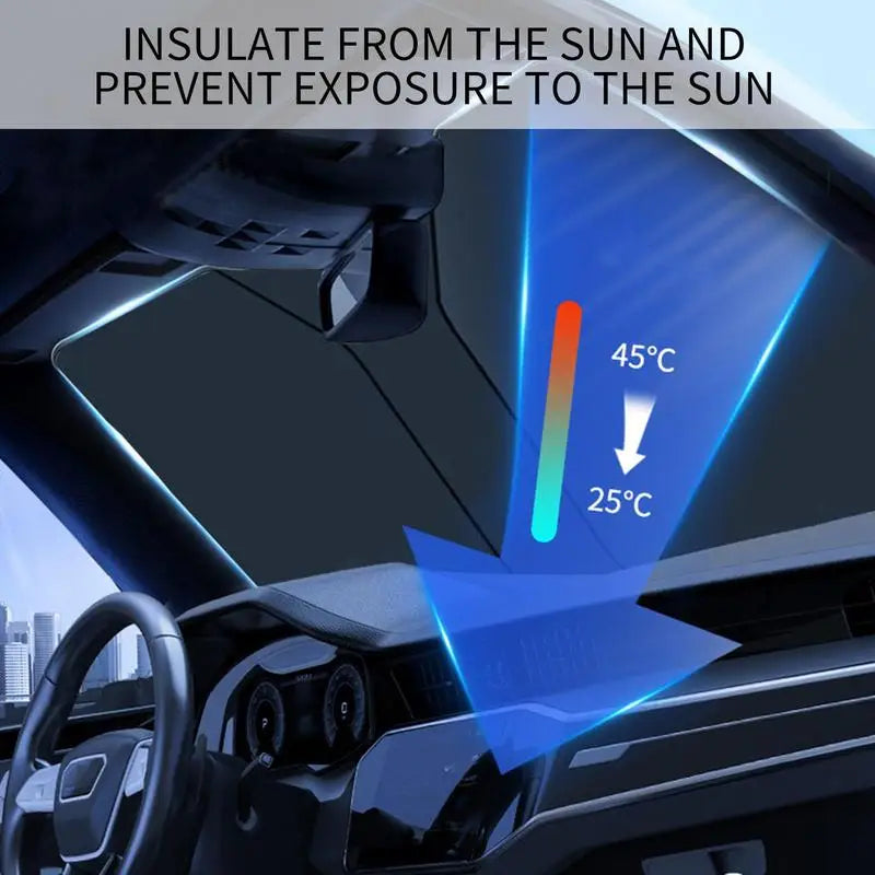 Sun Shade For Car Sun Visor Car Sun Shade Automotive Window Sunshades Foldable Front Windshield Car Shade Car Window Shades For