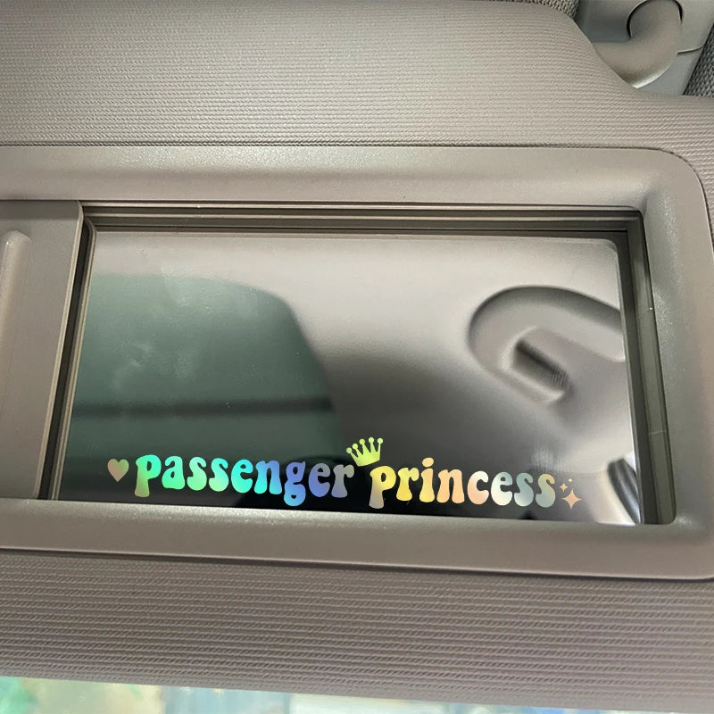 G216 15*2.3CM Passenger princess car stickers funny creative stickers for car rearview mirrors