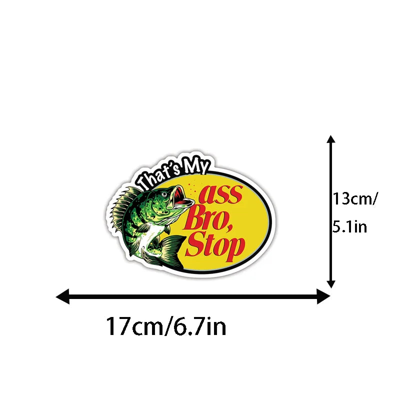 Funny Word Car Stickers That's My Ass Bro Stop Sticker Pack Exterior Accessories Waterproof PVC Decals