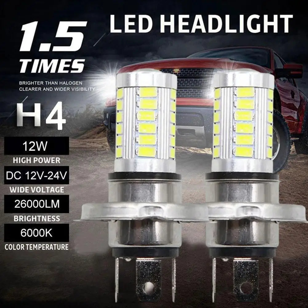 Car Led Fog Light H4 Brake Reversing Light Super Bright Consumption Led Headlight Headlight Low Energy Motorcycle Accessori Z5o1