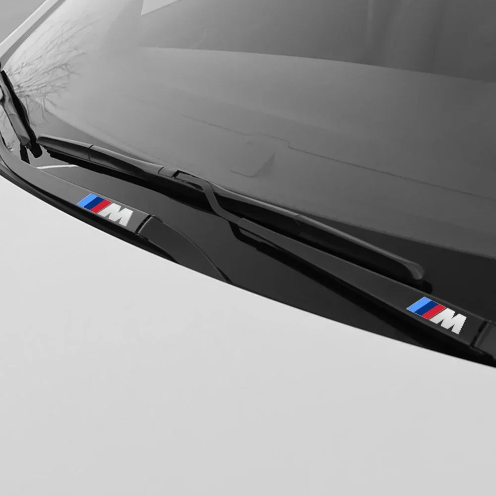 Metal emblem Auto Decor Decals Reflective Car Window Wiper Stickers For BMW M Power Performance M3 M5 X1 X3 X5 X6 E46 E39 E36