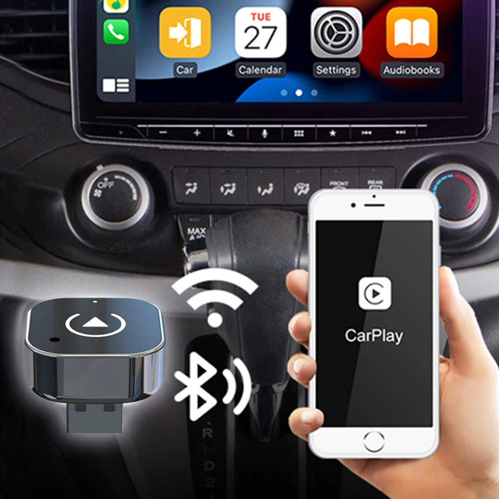 2 in 1 Wireless CarPlay Android Auto Adapter Smart Box Convert Wired To Wireless Smart USB Dongle for Factory Wired CarPlay Cars