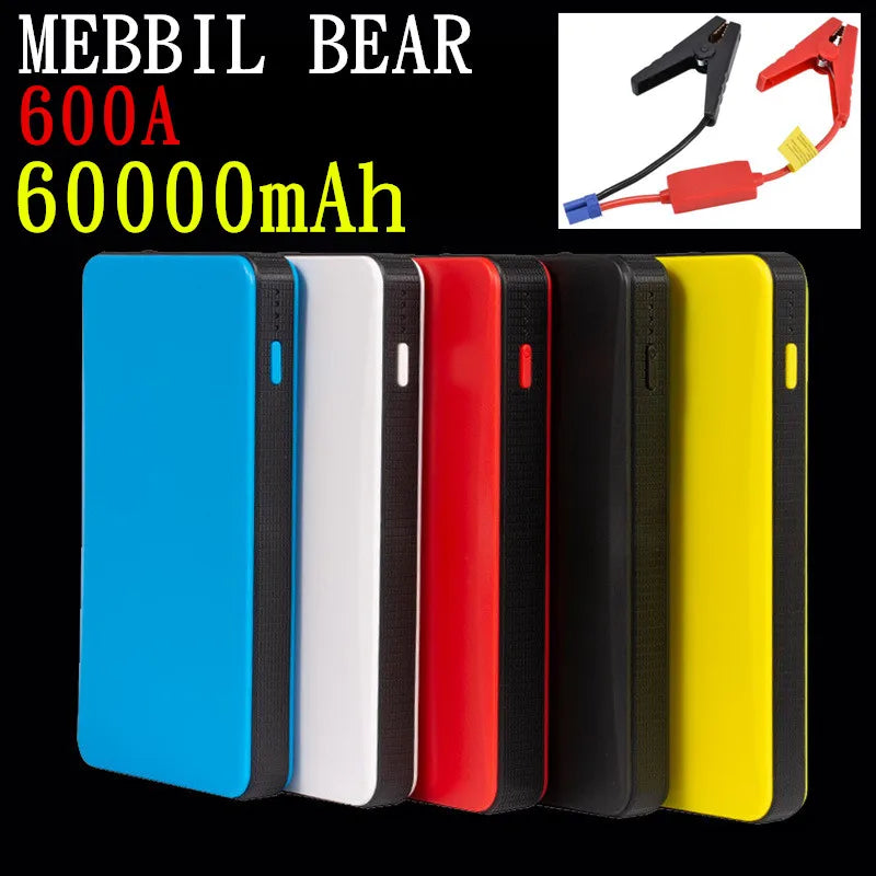 MEBBIL BEAR New Mini Portable 60000 MAh 12V Car Battery Jump Starter Auto Jumper Engine Power Bank Starting Up To Car Start
