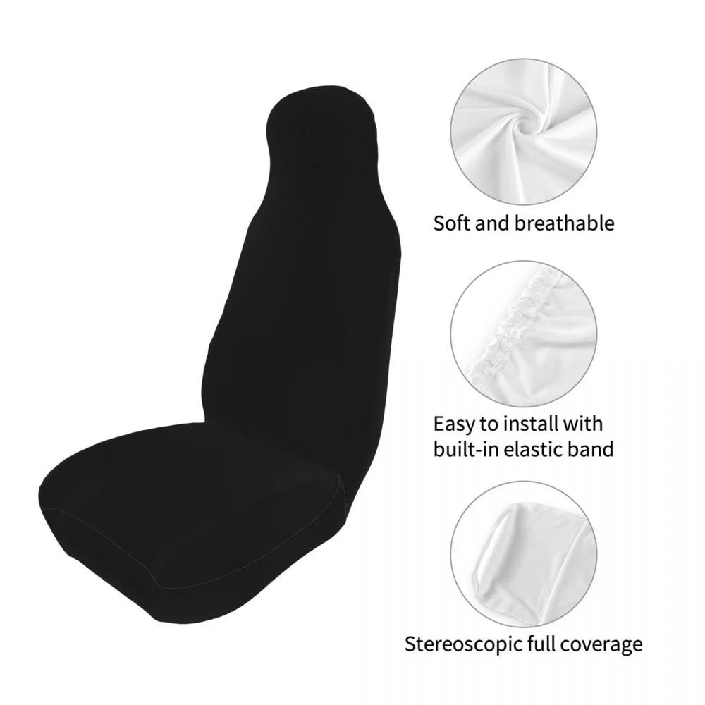 Black White Buffalo Plaid Car Seat Covers To Match Pet Hammock,Pack of 2 Universal Front Seat Protective Cover
