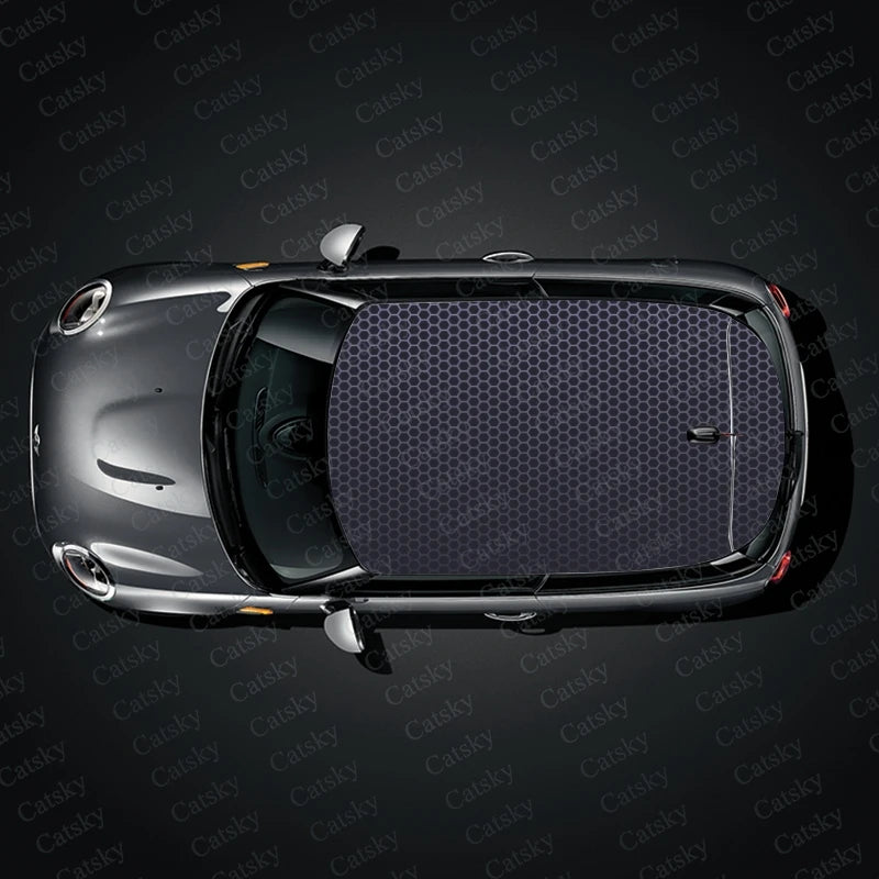 Hexagonal Stainless Steel Pattern Car Roof Sticker Wrap Racing SUV Accessories Packaging Painted PVC Custom Car Graphic Decal