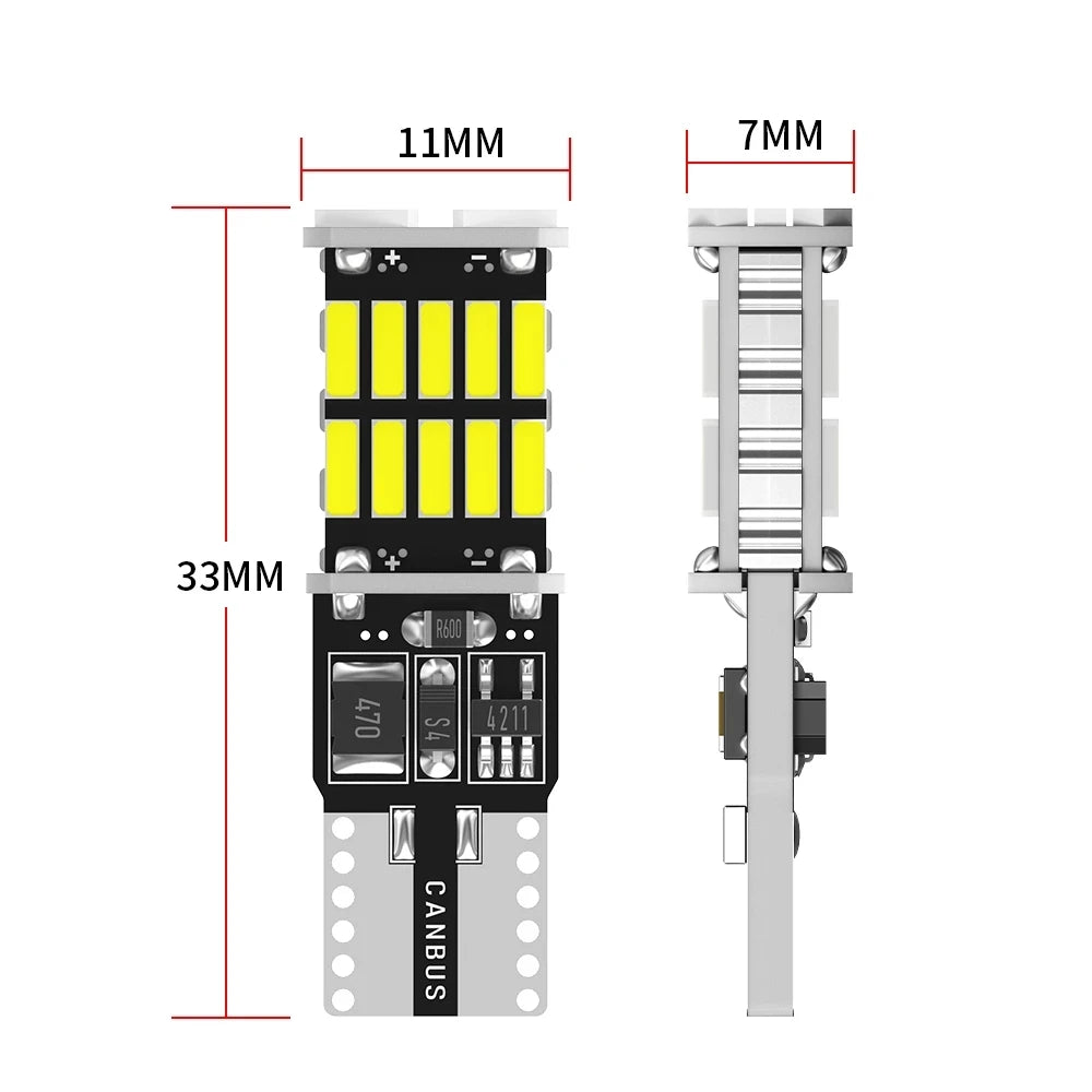 2/10x T10 W5W Canbus Car LED Bulb for BMW Mini Cooper R56 R53 E90 E46 F20 F10 E39 Z4 Interior Dome Trunk Lamp Parking Lights 12V