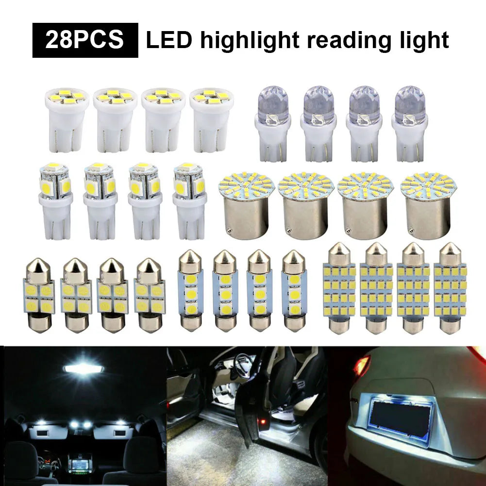 W16w Led 23x LED Pour Coffre De Voiture, éclairage Plaque D'immatriculation, Dôme Intérie Ruban Led Blanc W16w Led 23x LED Pour Coffre De Voiture, éclairage Plaque D'immatriculation, Dôme Intérie Ruban Led Blanc