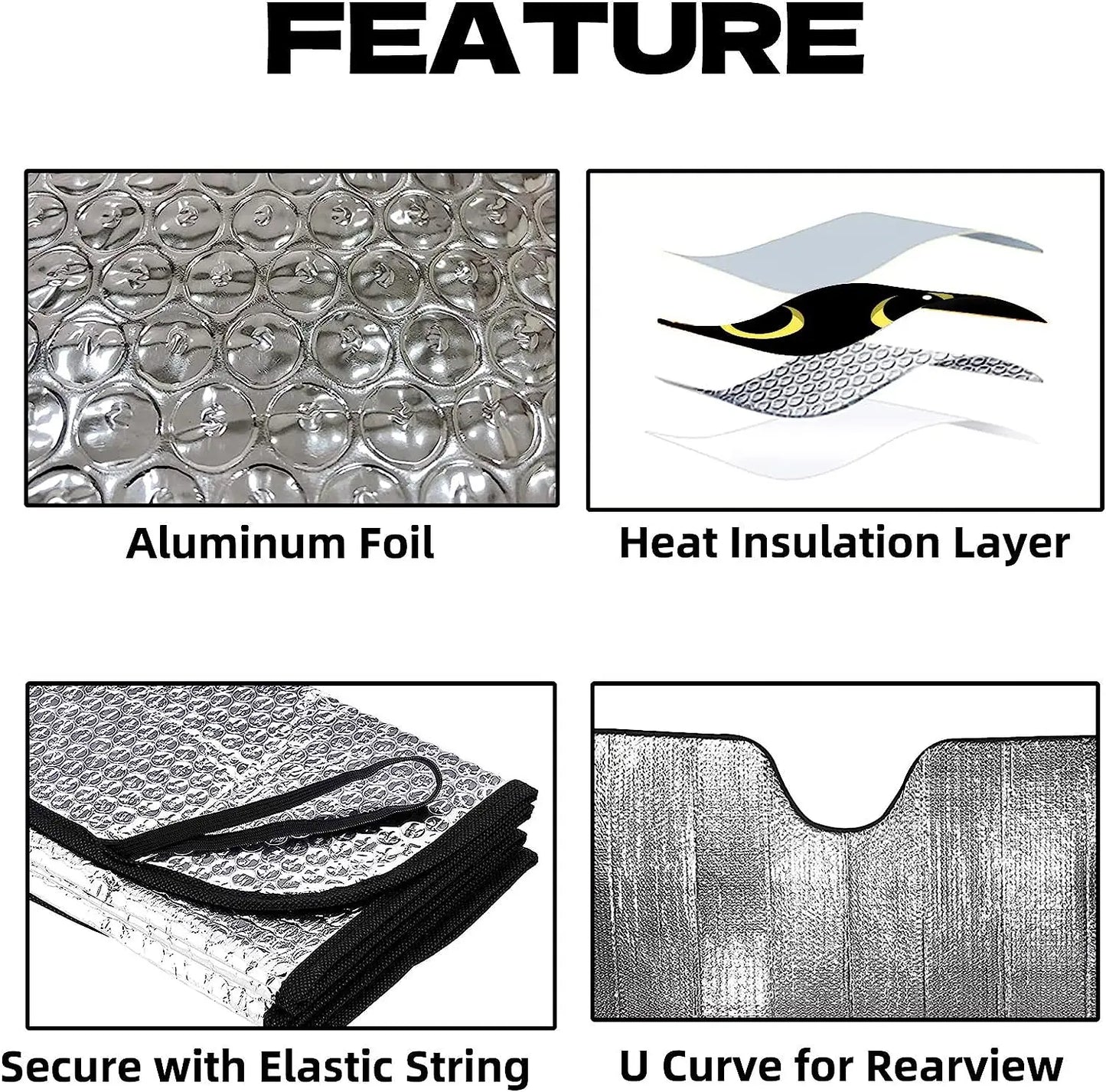 Cat Eyes Black Car Sun Shade Windshield,Sunshade Front Windshield Foldable UV Ray Reflector Front Window Sun Shade Visor