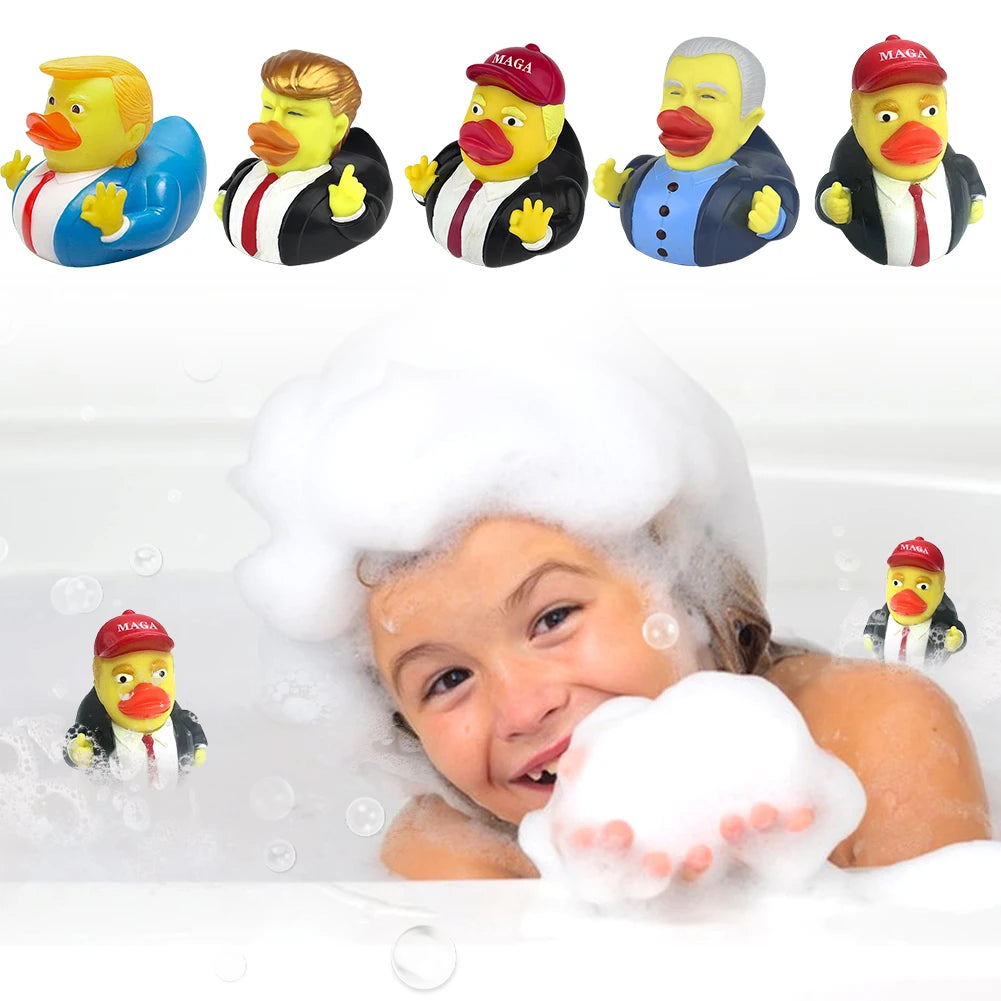 Novelty Trump Rubber Duck Rubber Duckies Trump Merchandise Bathtub Toys for Kids Gift Birthdays Baby Showers Bath Time