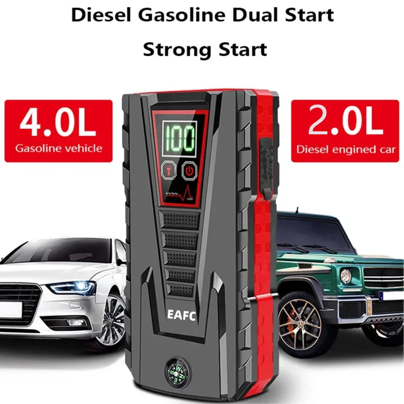 1200A Portable Car Jump Starter Power Bank Car Booster Charger 12V Starting Device Petrol Diesel Car Emergency Booster