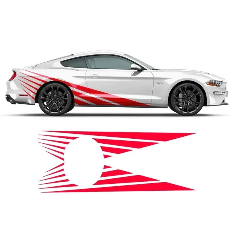 RISING SUN Car Decal and Window Flag Decor, Car Stickers and Bumper Stickers Cover Decals for FOR FORD MUSTANG 2015 - 2022