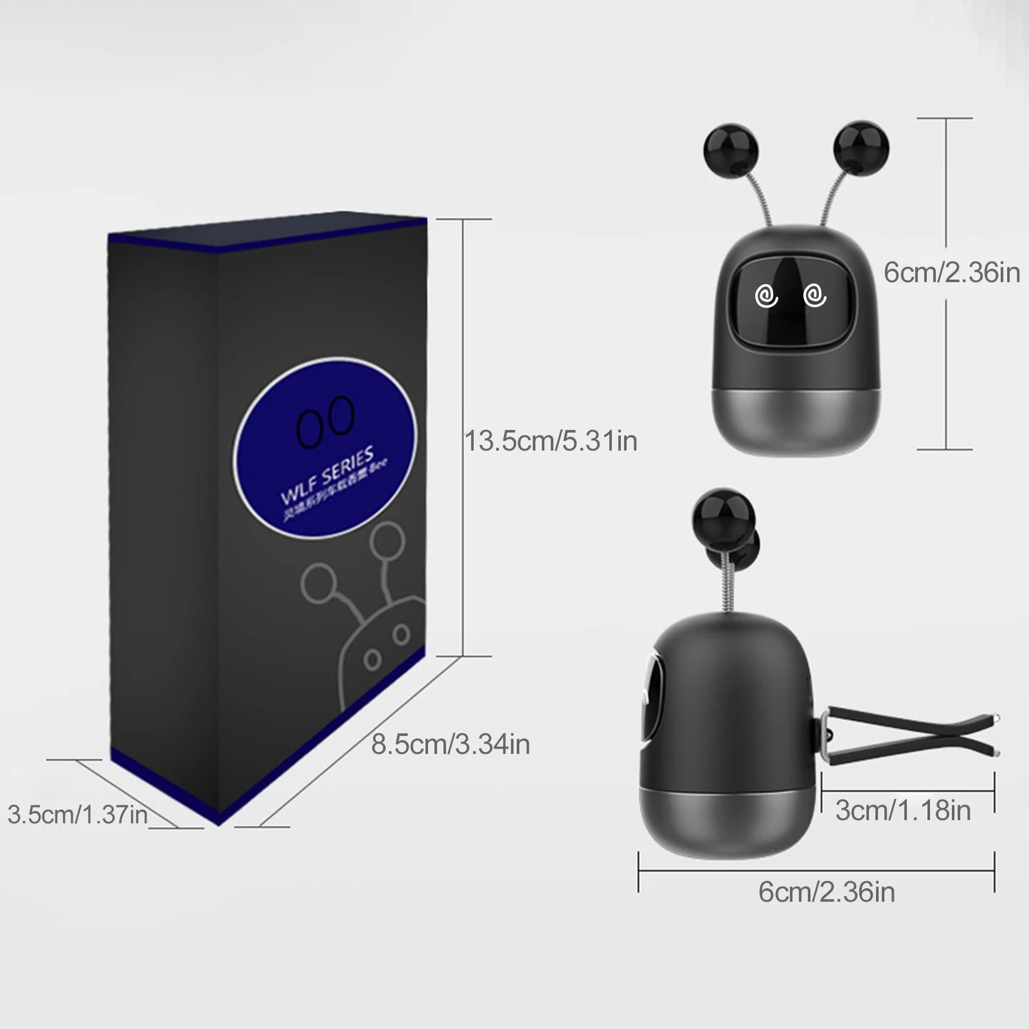 Car Air Fresheners Vent Clip Universal Mini Robot Style Fragrance Diffuser With 3 Fragrance Auto Interior Accessories