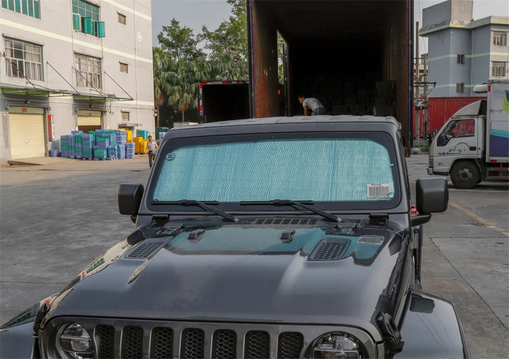 Car Front Window Anti UV Sun Windshield Sunshade Cover for Jeep Wrangler JL Gladiator JT 2018-2023 Auto Interior Accessories