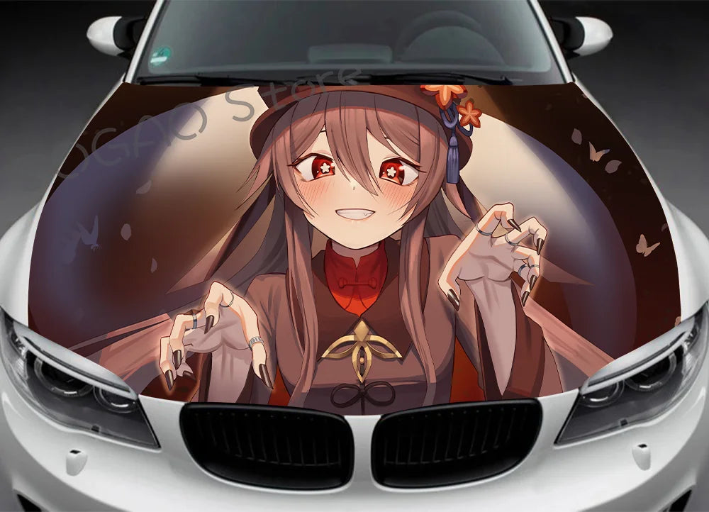 Genshin Impact Car Hood Decal, Vinyl, Sticker, Abstract Cool, Graphic, Wrap Decal, Truck Decal, Truck Graphic, Bonnet Decal