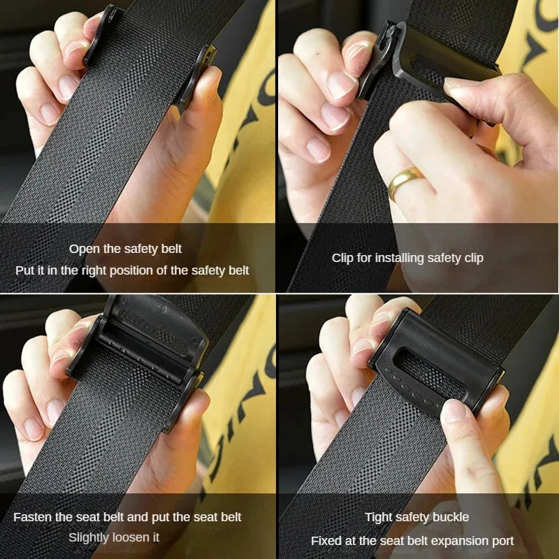 2PCS Car Safety Seat Belt Buckle Clip Seatbelt Stopper Adjuster Clip To Relax Shoulder Neck Car Strap Clips Car Accessories