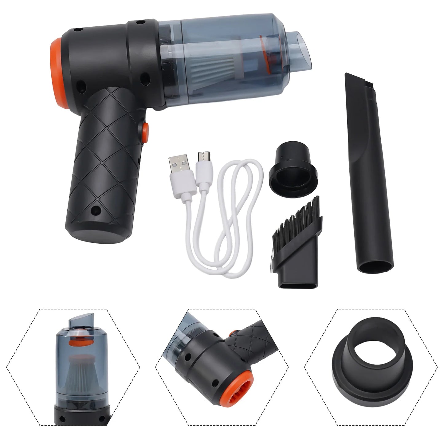Wireless Car Vacuum Cleaner 6000Pa Cordless Handheld Cleaning Robot Auto Vacuums Strong Suction Cleaner For Car