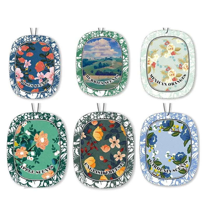 1~20PCS Car Supplies Anti-flavor Fragrance Paper Hanging Piece Lovable Not Pungent Car Solid Jewelry Car Accessories Portable