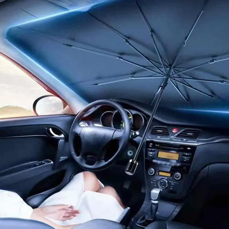 Windshield Umbrella Car Windscreen Sun Shade Foldable UV Block Heat-Resistant Vehicle Accessory 360 Rotation Car Truck SUV Etc.