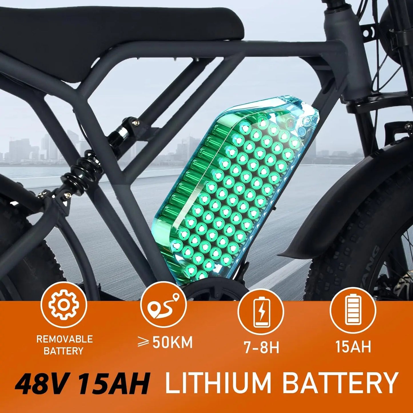 HITWAY BK29M E Bike Electric Bicycle for Adults 20" x 4.0 Fat Tire Ebikes, 48V 15Ah Mountain E-MTB Bicycle 7 Gears for Commuting