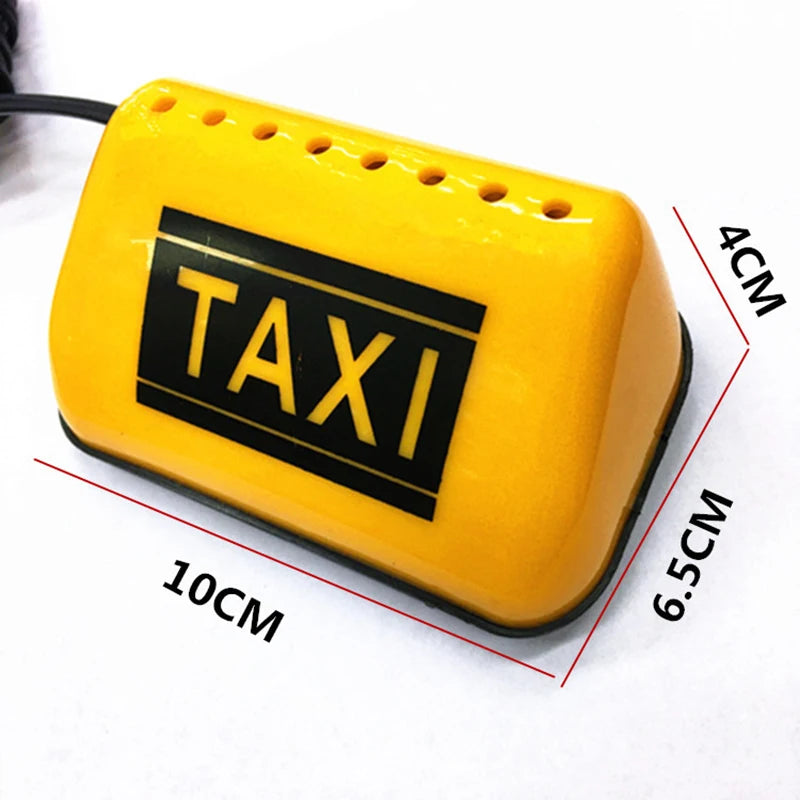 Car Taxi Lights LED Sign Decor Glowing Decor Auto Dome Lights Taxi Lights TAXI-COB Taxi Light with DC12V Car Charger Inverter