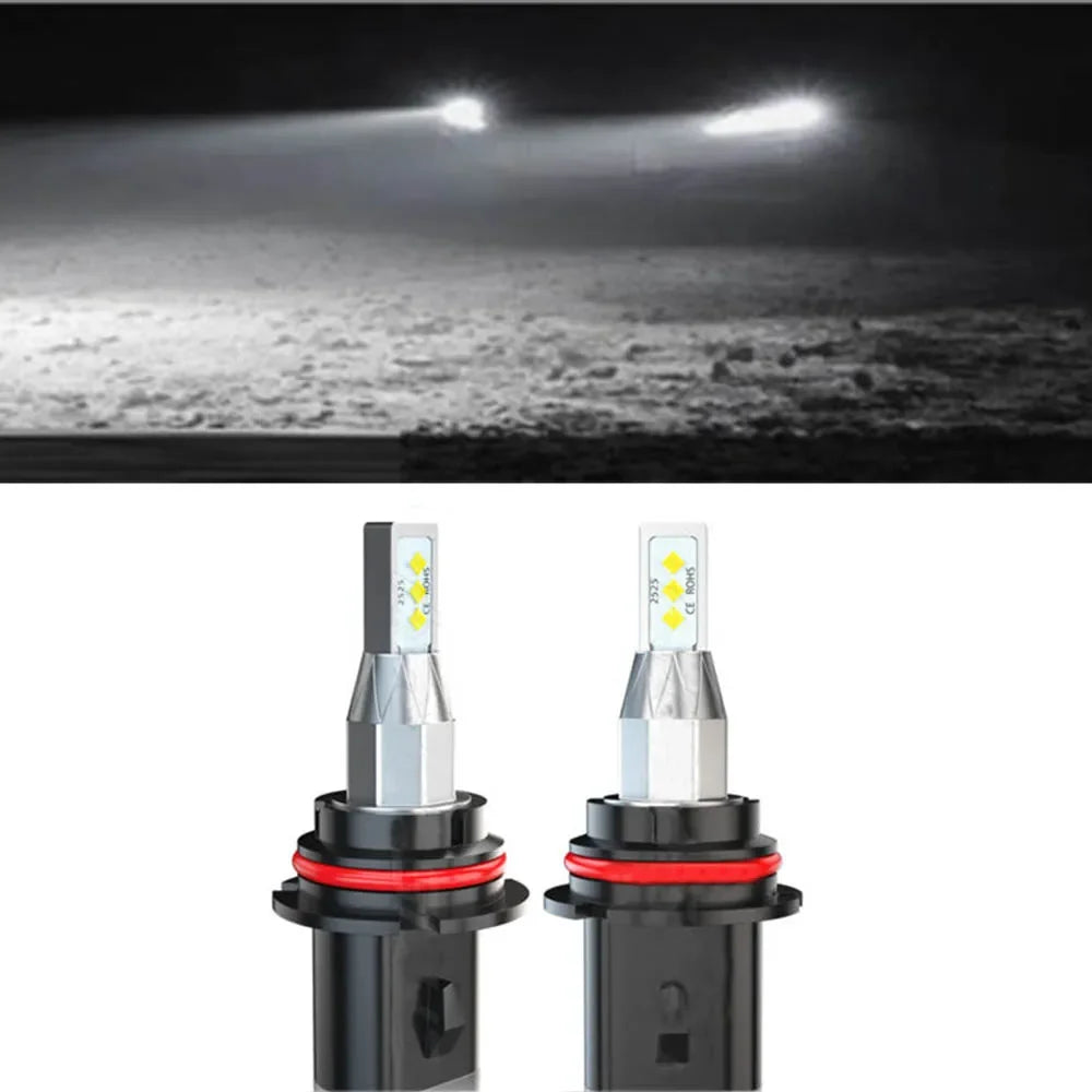 2pcs LED Headlight 9007 HB5 LED Headlight Bulbs High Low Beam 6000K White Fanless Bright 9007 HB5 12000LM/per Pair