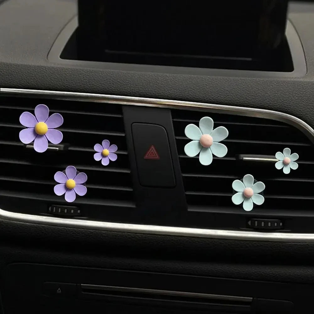 3Pcs/Set Car Outlet Vent Perfume Clips Candy-colored Flower Car Air Freshener Air Conditioning Outlet Incense Car Accessories