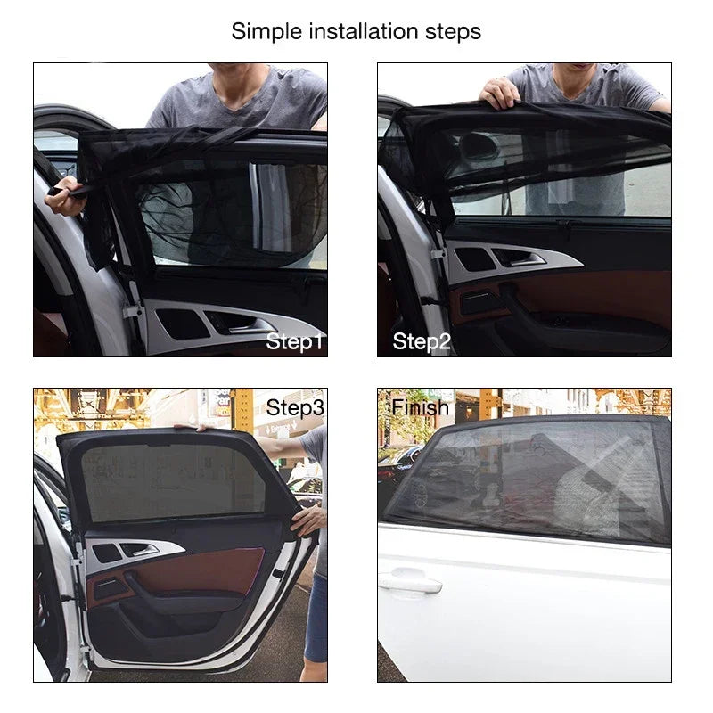 NEW 2pcs Car Sun Shade Styling Accessories Auto UV Protect Curtain Side Window Sunshade Mesh Sun Visor Protection Window Films