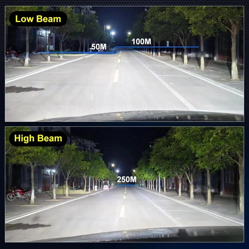 2pcs LED Headlight 9007 HB5 LED Headlight Bulbs High Low Beam 6000K White Fanless Bright 9007 HB5 12000LM/per Pair