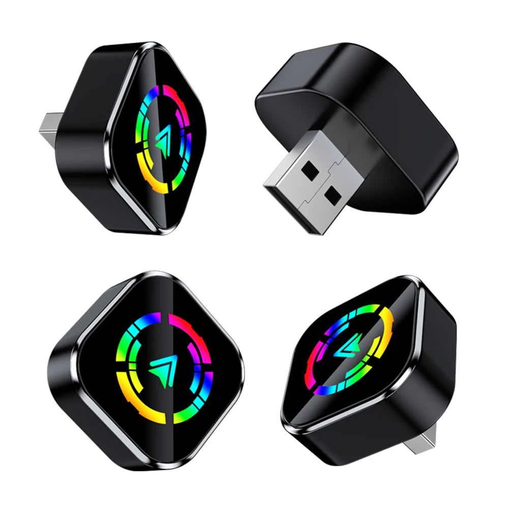 Wired To Wireless Carplay & Android Auto AI Box USB Plug and Play Mini Adapter Voice Control for Wired CarPlay Android Auto Cars