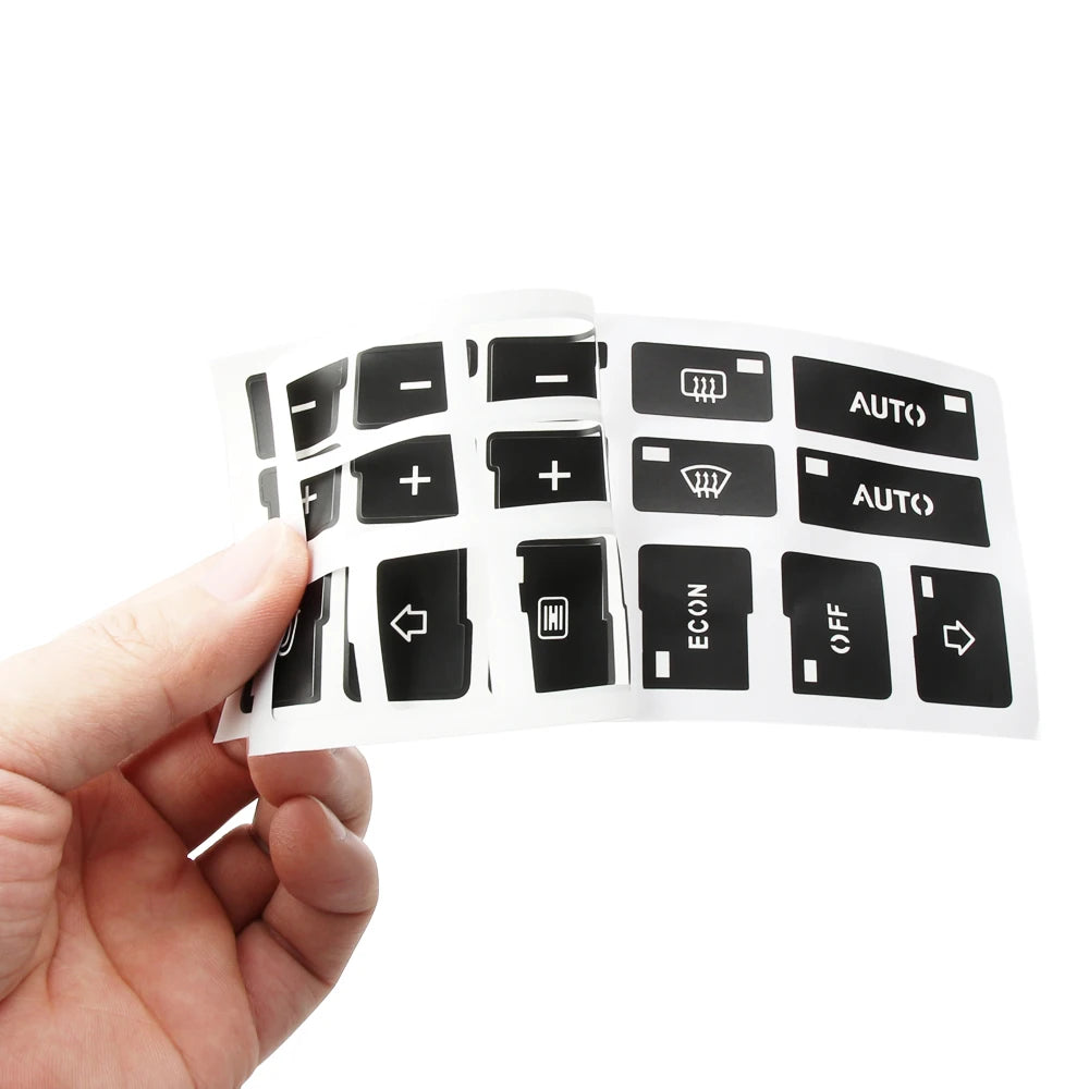 1x Car Air Condition AC Climate Control Button Repair Stickers Decals Styling Decors For Audi A4 B6 B7 2000 2001 2002 2003 2004