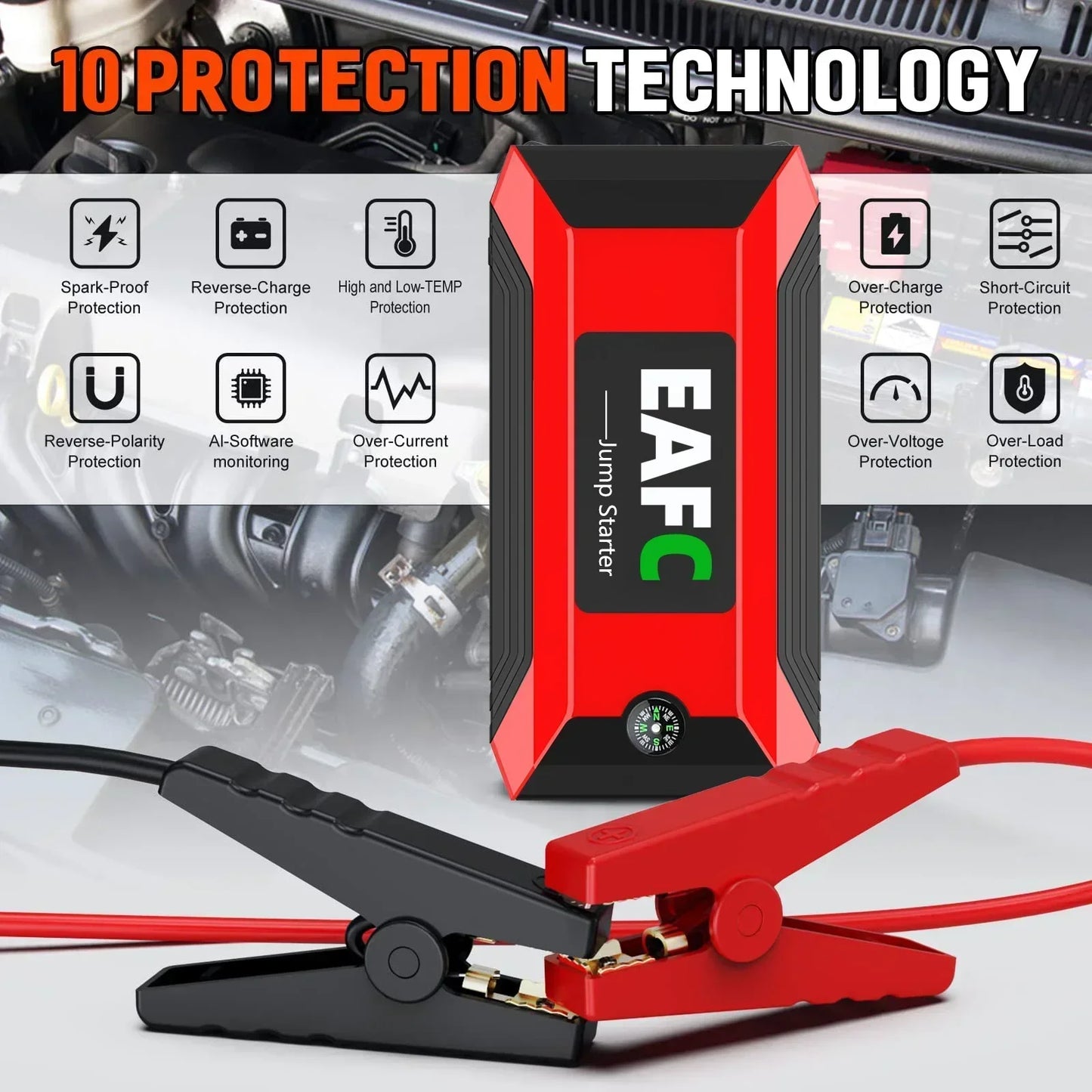 600A Car Jump Starter Power Bank 12000mA Output Portable Emergency Start-up Charger for Cars Booster Battery Starting Device