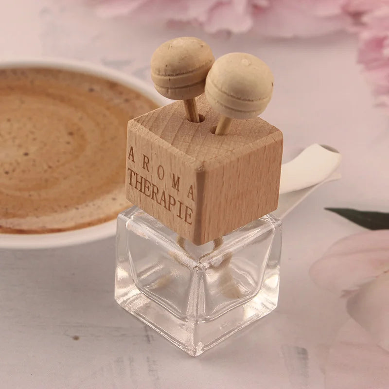 8ml Car Air Freshener Perfume Clip Empty Glass Bottle Fragrance Ornament Vent Outlet Diffuser Empty Essential Oil Glass