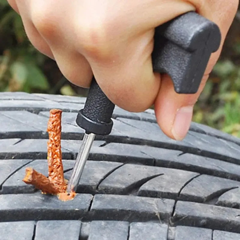 5-50Pc Car Tire Repair Tool Kit with Rubber Strips Tubeless Tyre Puncture Studding Plug Motorcycle Truck Vacuum Tire Repair Tool
