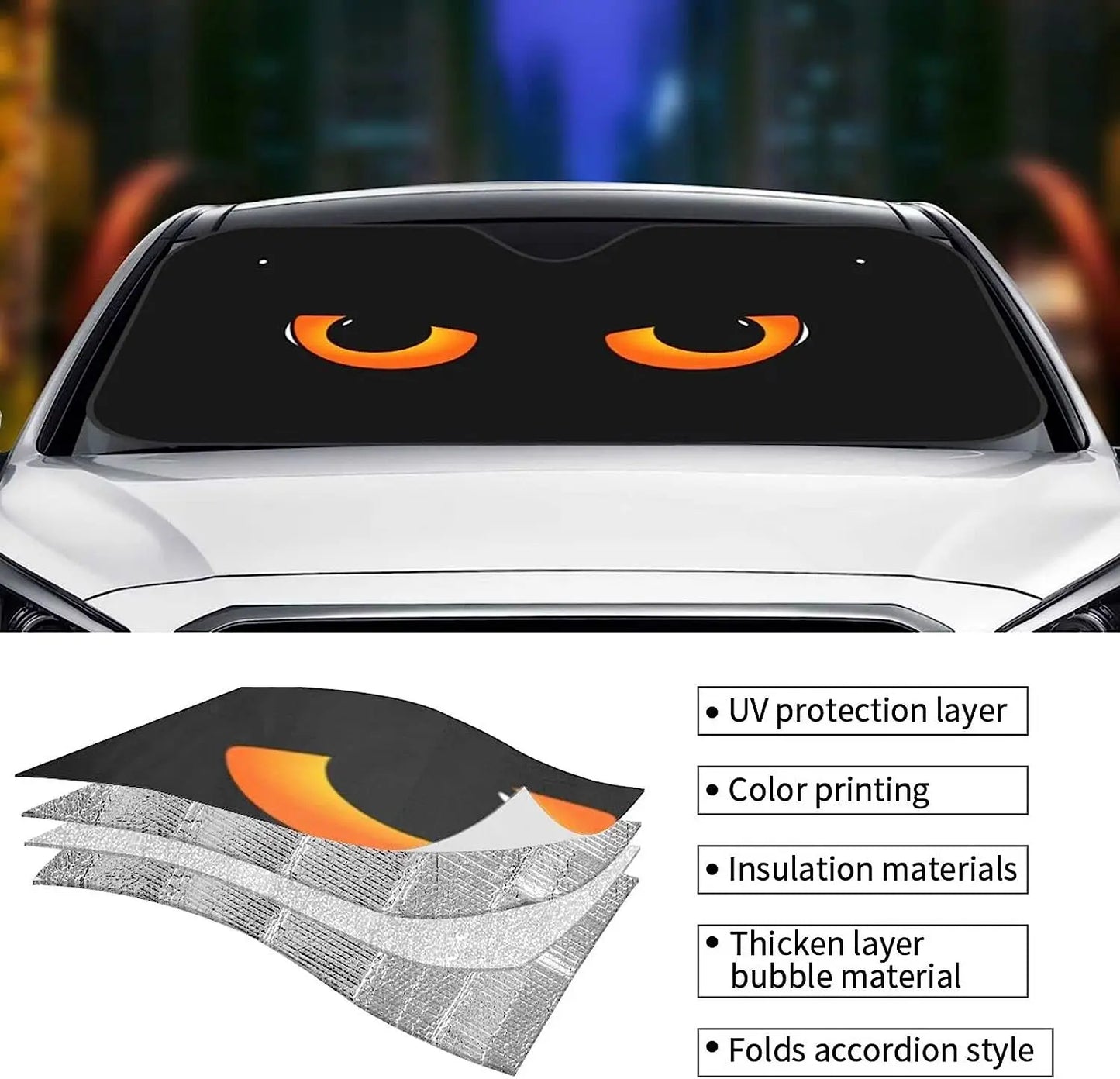Custom Car Windshield Sun Shade Personalized Sunshade for Car Windshield with Photo Text Customized Car Sun Visor S/M Size